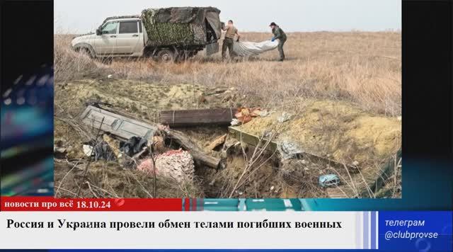 Россия и Украина провели обмен телами погибших военных. России вернули 89 тел, Украине 501 тело