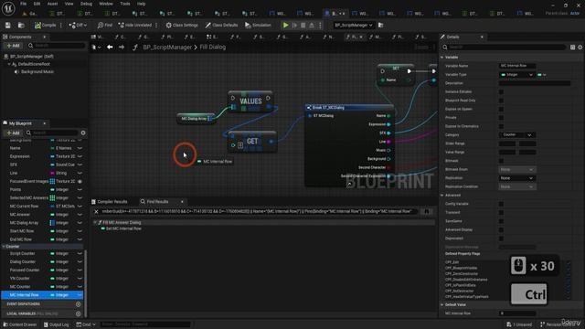 32 - Lesson 31 Animating Secondary Characters in UE5 Looping Dialogue Choices