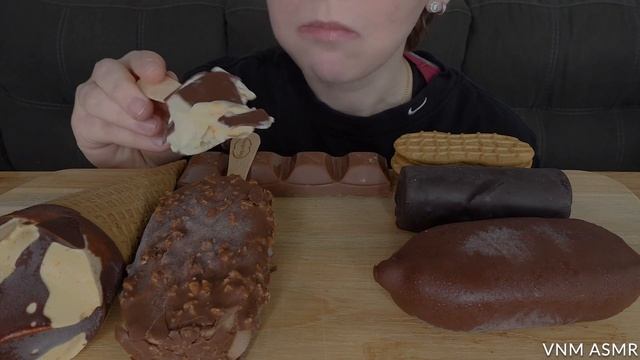 ASMR Chocolate Ice Cream  Desserts Cadbury Magnum Haagen Dazs Snickers Peanut Brownie Reeses