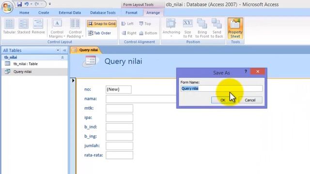 Cara membuat database dengan Microsoft Access