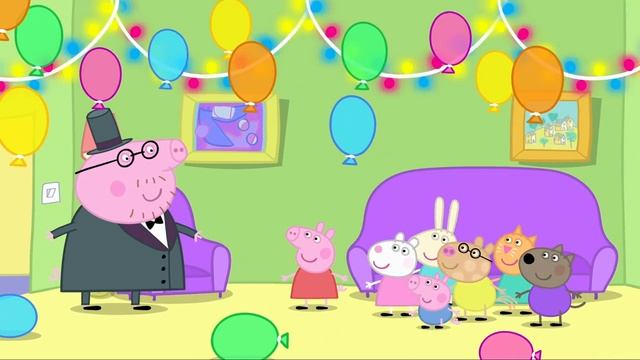 Peppa Pig S1 50 My Birthday Party английский с субтитрами