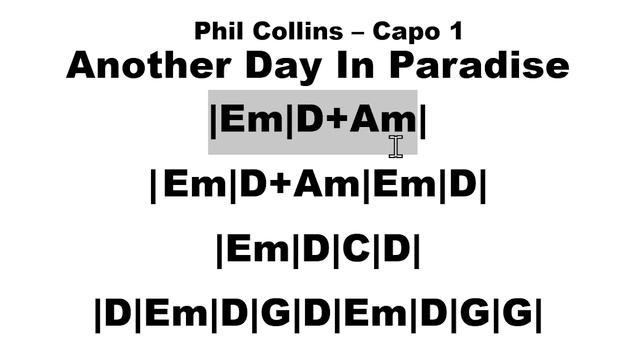 61. Phil Collins - Another Day In Paradise (на гитаре)