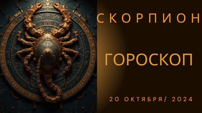 Скорпион ♏ – Ожидай неожиданные повороты! Гороскоп на 20 октября 2024