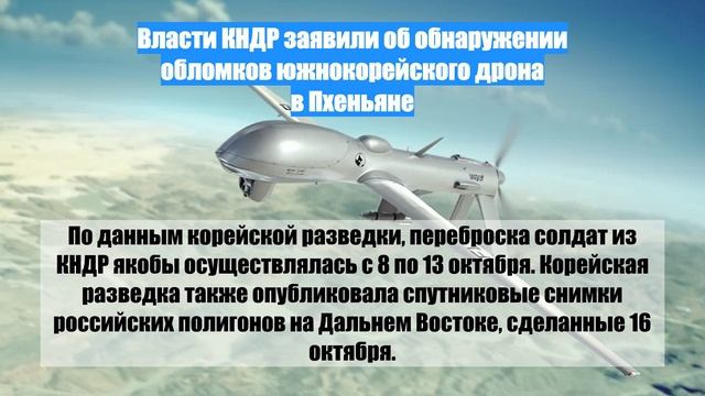 Власти КНДР заявили об обнаружении обломков южнокорейского дрона в Пхеньяне