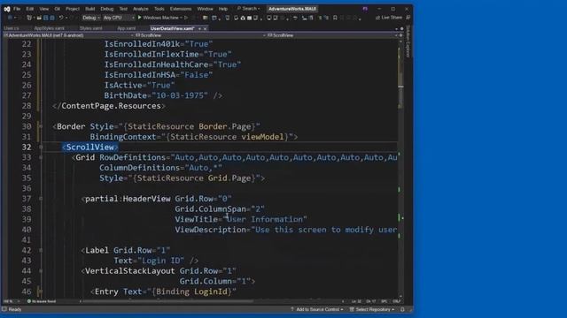 Create Objects and Bind to Your UI (12 of 18) _ Building Apps with XAML and .NET MAUI