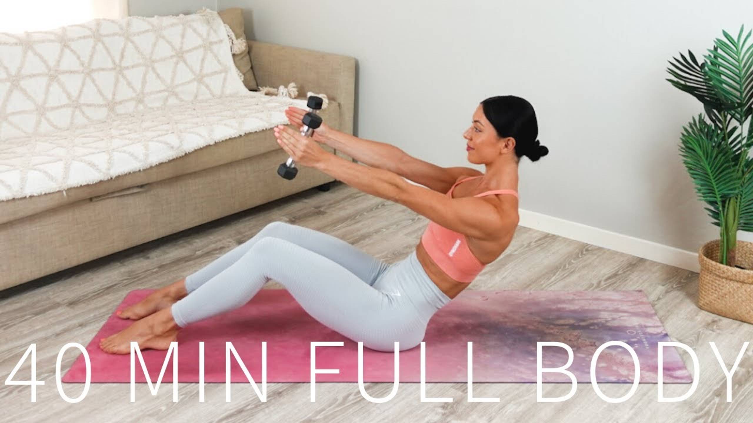 40 MIN FULL BODY WORKOUT || Pilates with Weights & Band - Move With Nicole