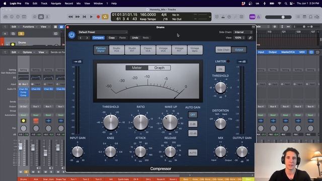 Mixing Drums In Logic Pro X: Drum Bus Compression