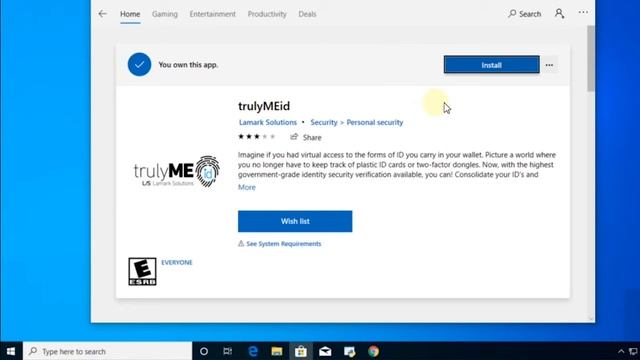 Windows: Installing the trulyMEid app from the Windows Store