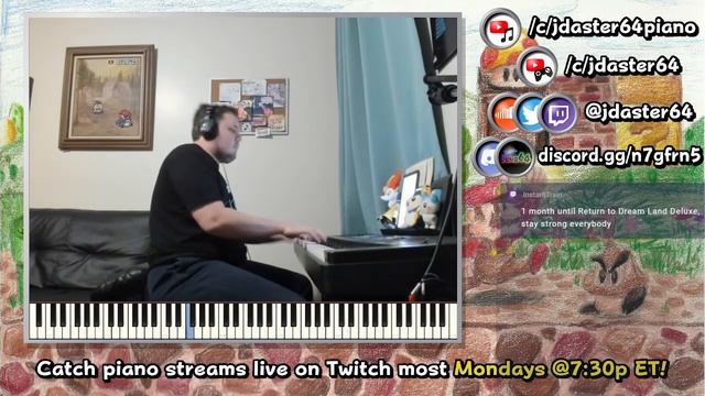 Kirby's Return to Dream Land - Sunny with a Chance of Oasis (Piano Stream Highlight)