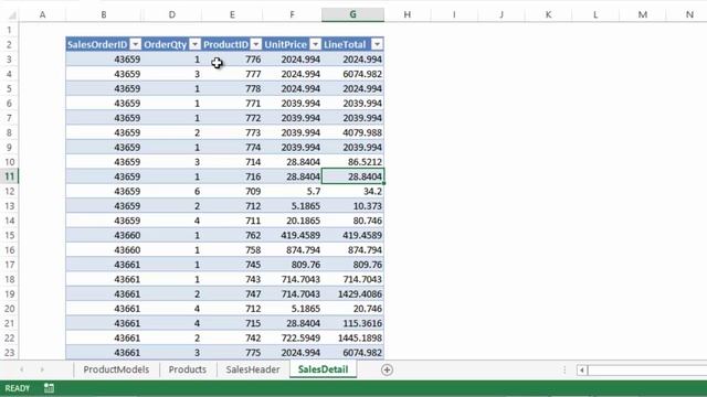 02-01 Introduction to Power Pivot - PivotTables in Excel