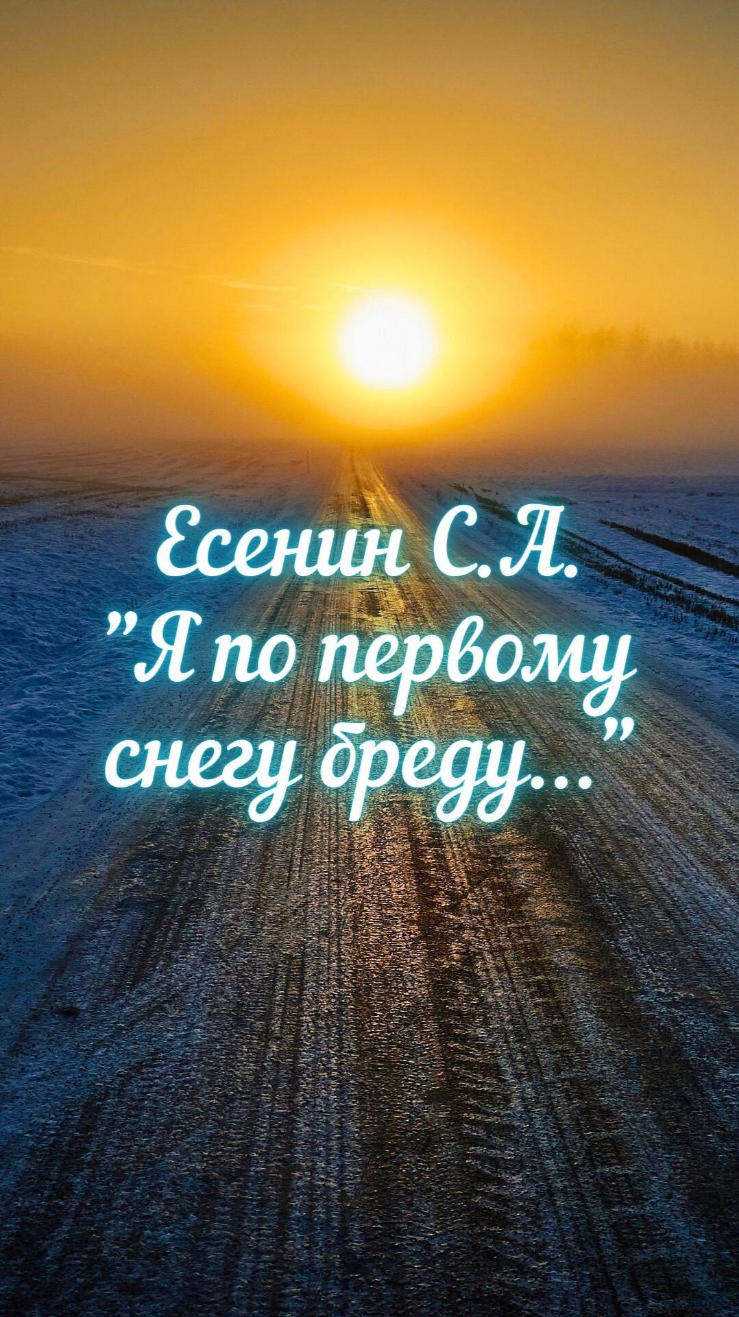 Есенин С.А. Я по первому снегу бреду...