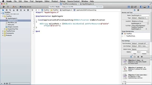 Create and Read plist in Xcode