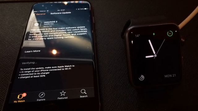 Apple Watch watchOS 2 software update timelapse video