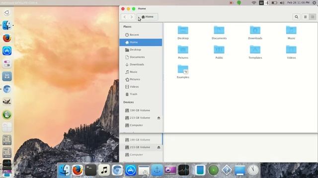 ubuntu like Mac OS X Yosemite