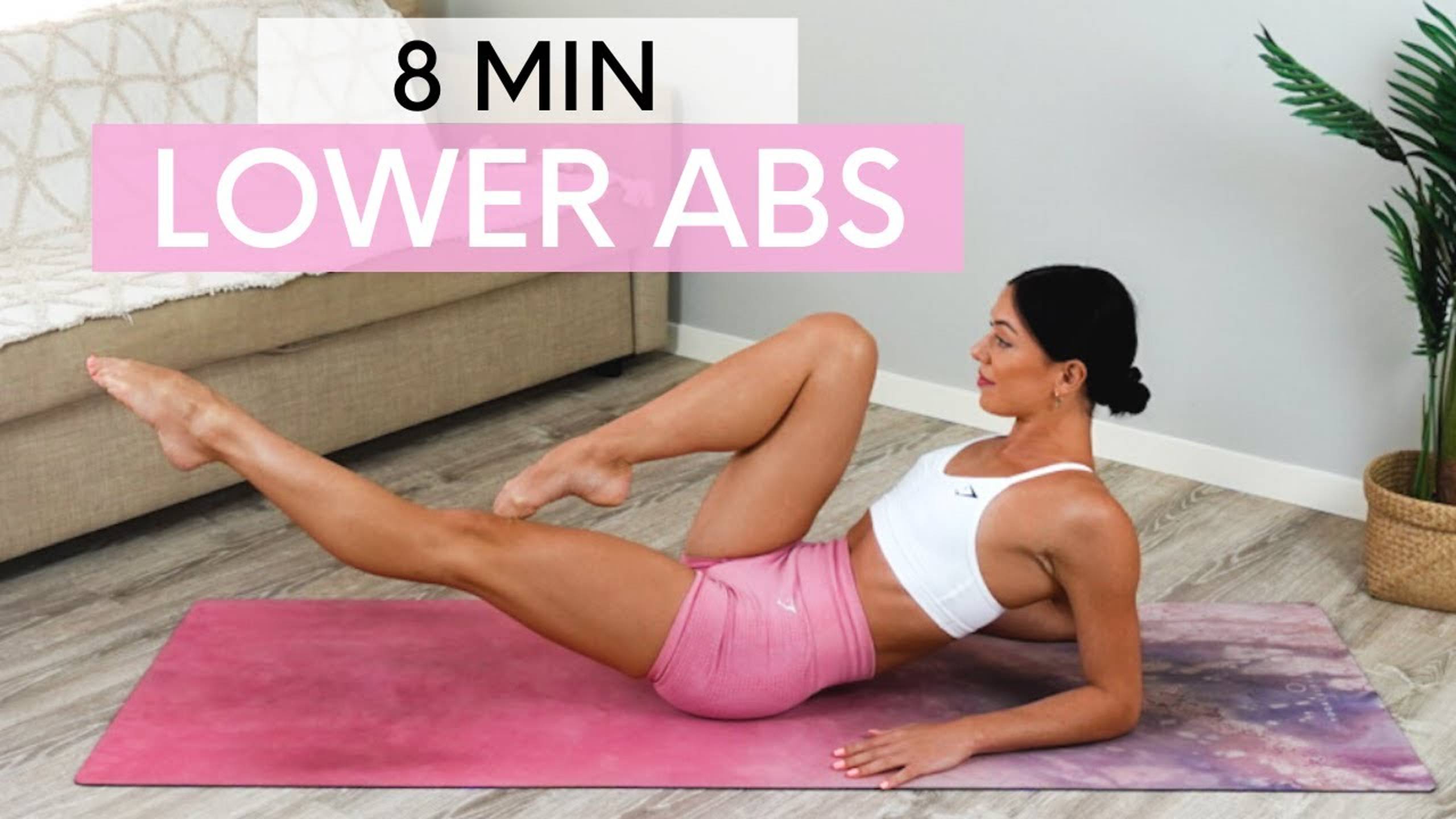 8 MIN LOWER ABS WORKOUT || At- Home Pilates - Move With Nicole