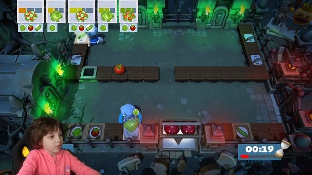 Completing 2 levels of Overcooked on PS4