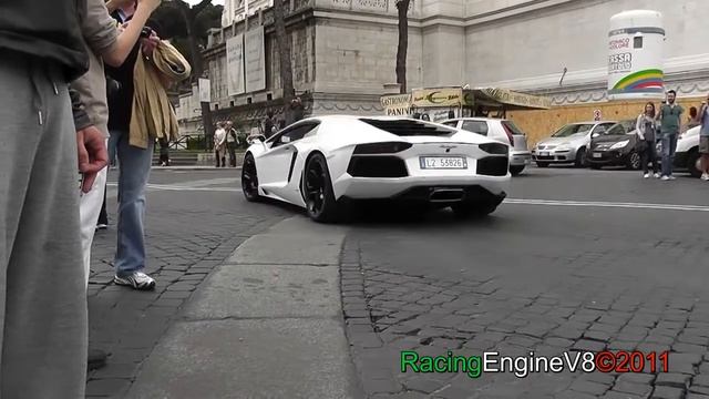 Lamborghini Aventador LP700 4 vs Murcielago LP670 4 vs Miura SV vs Countach LP400   Sound Battle