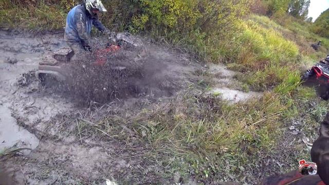Засадили Cf Moto X8. Honda TRX еле доехала. Сергинская Рема.