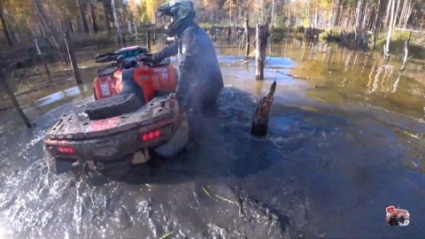 Кыштымские дебри 2020. CF Moto X8 не для гонок. Засадили X8 в болоте. Сожгли лебедку.