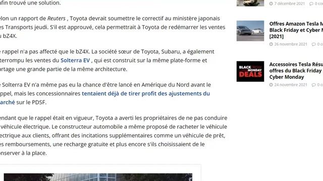 Toyota bZ4x : la production va reprendre, la voiture ne va plus perdre ses roues (!)