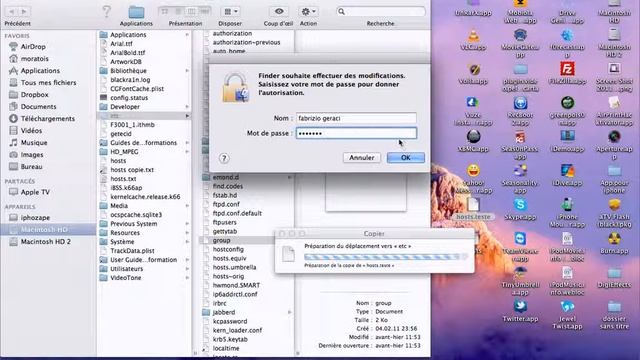 Modifier le fichier hosts sous Mac OSX 10.7 Lion