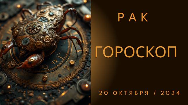 Рак ♋ – Открой сердце переменам! Гороскоп на 20 октября 2024