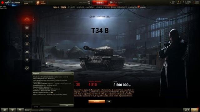 WOT BLACK MARKET T34 B 8 500 000 CREDITS!!!