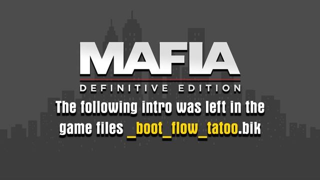 Removed Intro for Mafia: Definitive Edition (Cut Content)