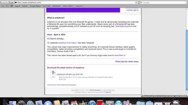 How to downlaod Super Mario 64 (mac)