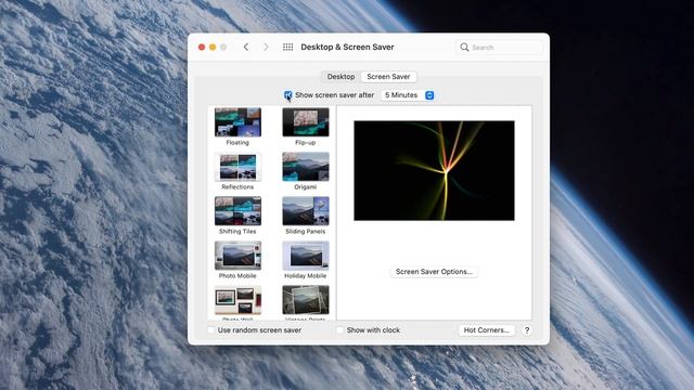 Screen saver shows in under 5 minutes - macOS