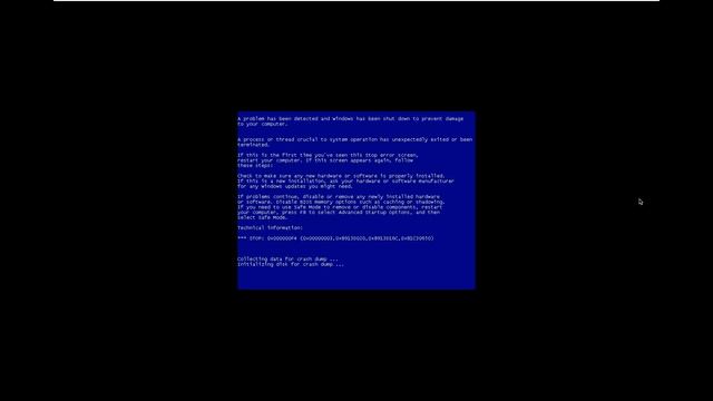 Windows vista delta edition beta 2 BSOD