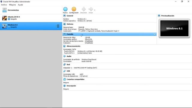 Instalación de Windows 8.1 en virtual box