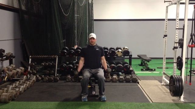 Seated Offset grip supinated curls