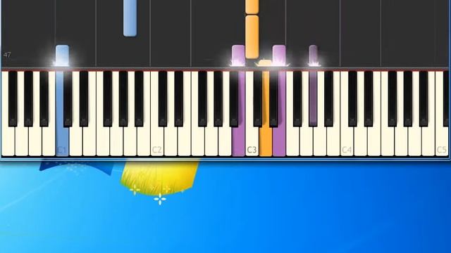 Cat Stevens   sitting [Piano tutorial by Synthesia]