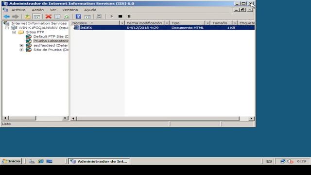 Laboratorio Sistemas Operativos - Como establecer un servidor FTP en Windows 2008 Server