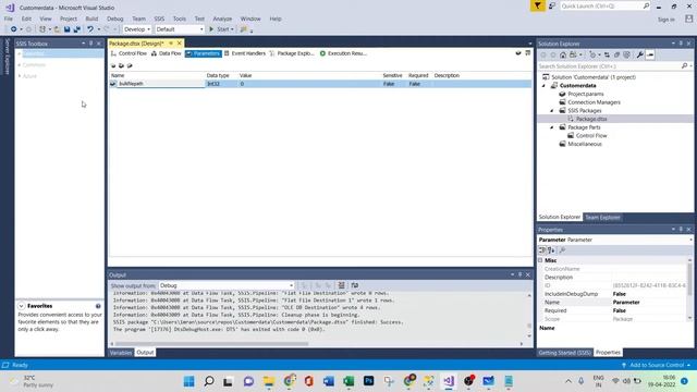 MSBI ( Microsoft Business Intelligence ) Tutorial 05 | Parameters and Debugging