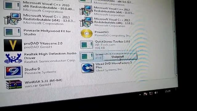 How to uninstall programs apps on PC Windows 7