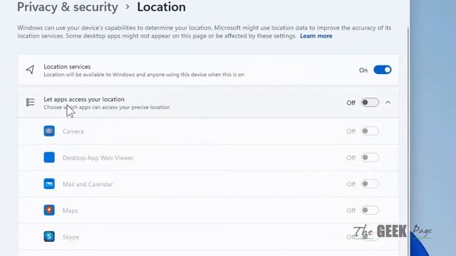 How to Disable Location Service in Windows 11