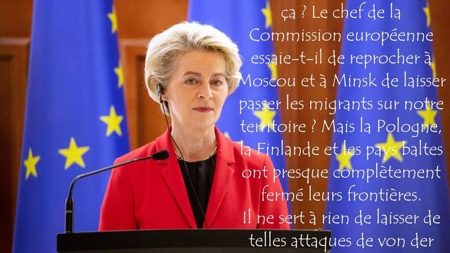 La stupidité totale de Von der Leyen.