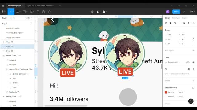 Re-creating Twitch App Design l Day 6 I Inspired from @ABNUX I Practicing UI by Copying l #Uidesign