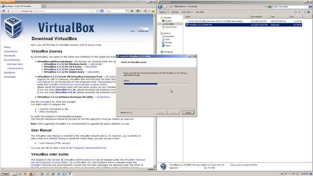 Installing Virtualbox on Windows 7