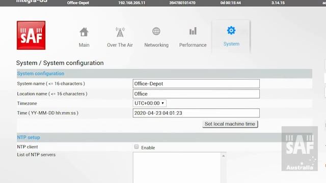 How to configure a SAF Integra Microwave Radio