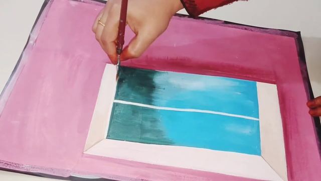 How To Paint Windows And Flowers In Acrylic Color||Keya's Thought And Creation |