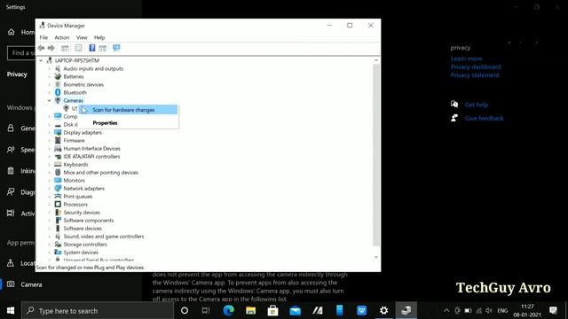 HOW  TO FIX CAMERA NOT WORKING ON WINDOWS 10 || 100% WORKING SOLUTION ||TechGuy Avro