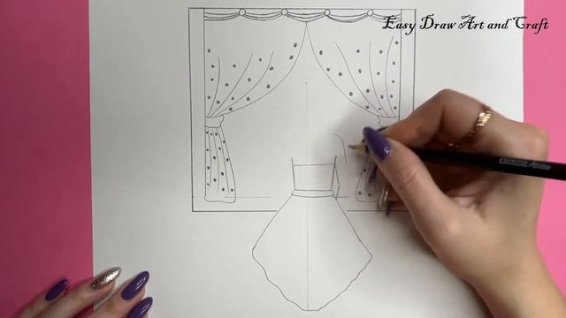 How to draw a girl Looking window rainy season | Step by step Pencil drawing tutorial | Easy drawin