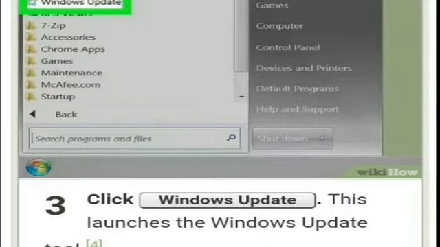 How to update window 7 and vista