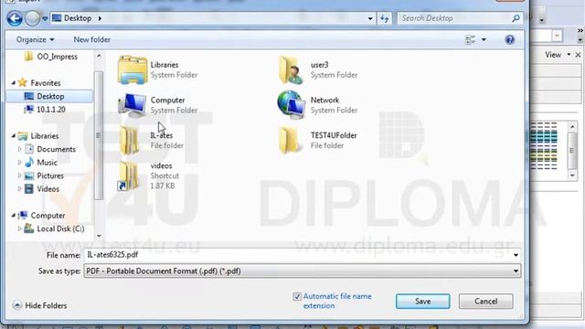 You can see a presentation which is already open. Save it in pdf format as forLinux.pdf to the...