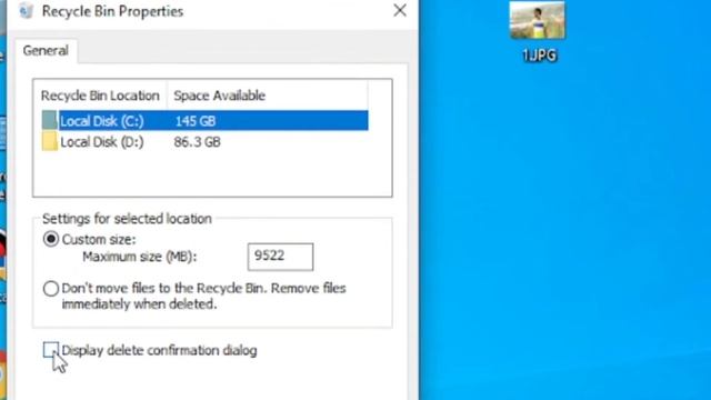 How to enable delete confirmation box in wondows | San Ideas