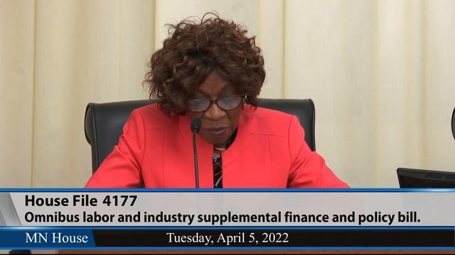 House Labor, Industry, Veterans and Military Affairs Finance and Policy Committee  4/5/22