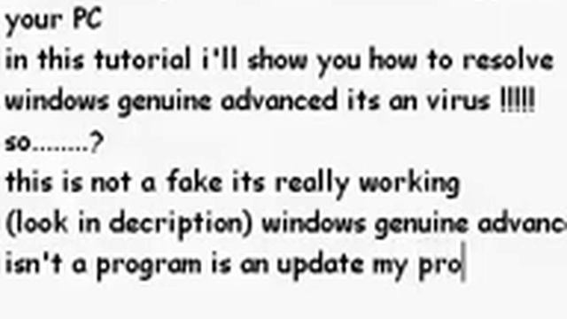 How to resolve Windows Genuine Advanced